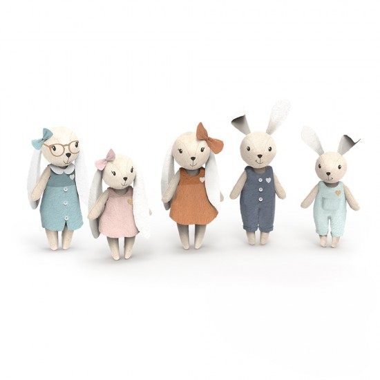 Οικογένεια Rabbit με χαρακτήρες 12 cm