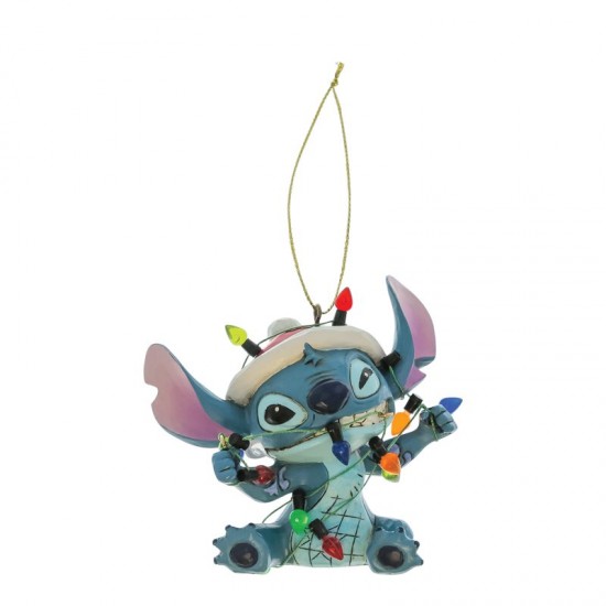 Stitch Wrapped in Lights Hanging Ornament 8 cm