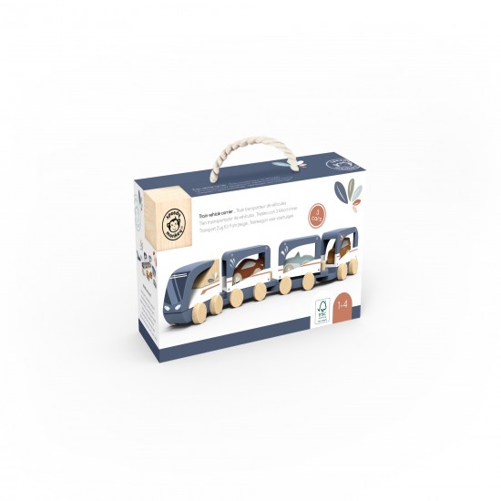 Ξύλινο Εμπορικό τρένο με 3 οχήματα 45,5x7x8 cm