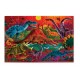 60-pcs Foil Puzzle Dazzling Dinosaurs