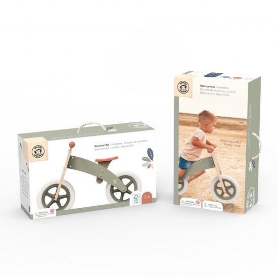 Ξύλινο Ποδήλατο ισορροπίας γκρί 82x35,5x55 cm
