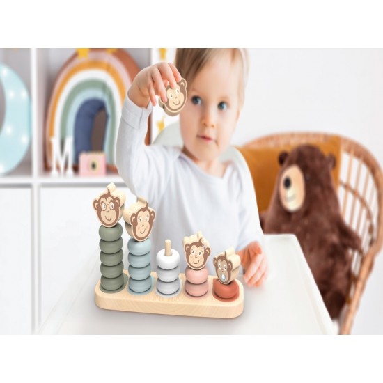 Ξύλινο Παιχνίδι στοίβαξης Monkey 25,5x8x13,5 cm