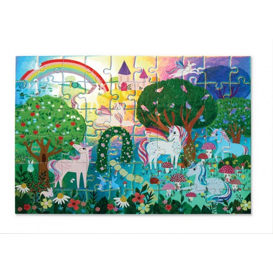 60-pcs Foil Puzzle Sparkling Unicorn