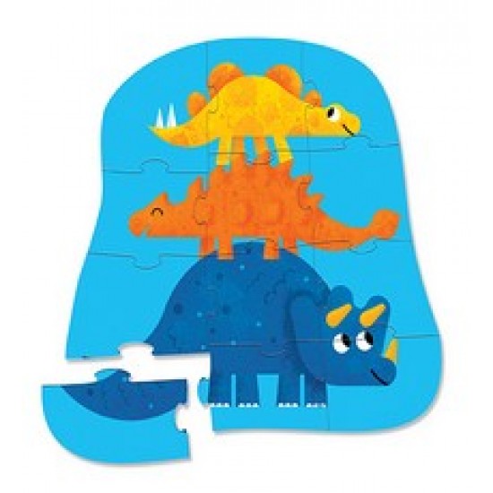 12-pc Mini Puzzle Dino Friends