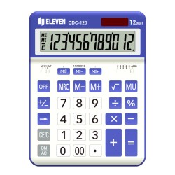 ΚΟΜΠΙΟΥΤΕΡ ELEVEN  CDC 120-WH/NV ΛΕΥΚΟ-ΜΠΛΕ (12 ψηφία) 206x155x35mm