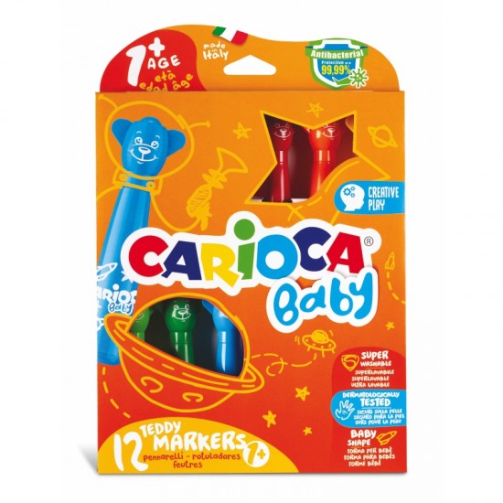 ΜΑΡΚΑΔΟΡΟΙ CARIOCA BABY JUMBO 1+  TEDDY 12 χρωμ.