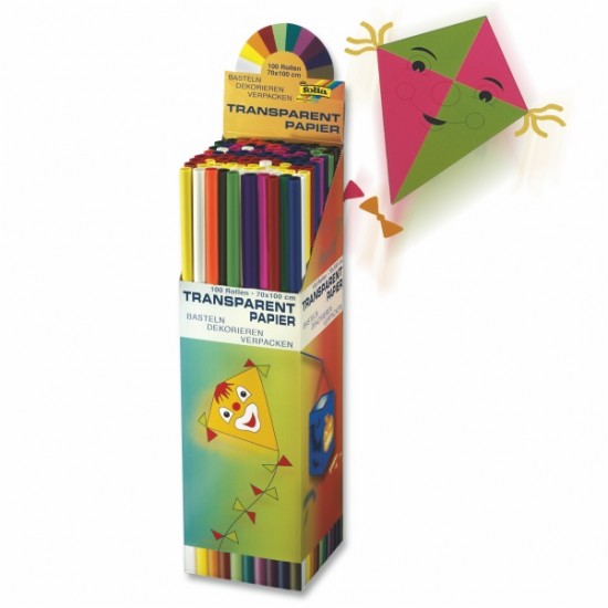 ΧΑΡΤΙ FOLIA ΧΑΡΤΑΕΤΟΥ 42gr ΡΟΛΛΟ 70χ100cm ΑΣΟΡΤΙ  (stand 100τεμ.)