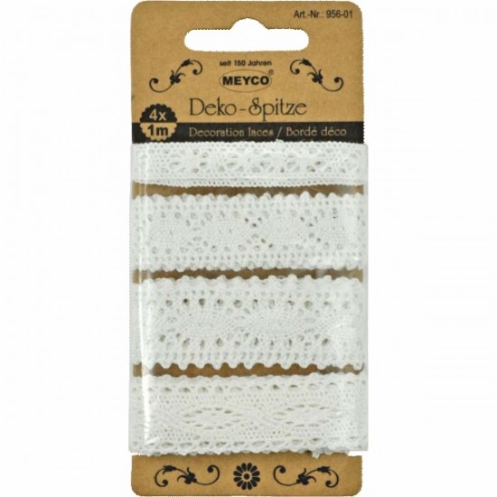 ΔΑΝΤΕΛΑ ΥΦΑΣΜΑΤΙΝΗ MEYCO ΛΕΥΚΗ ΣΕΤ 4τεμ χ 1m