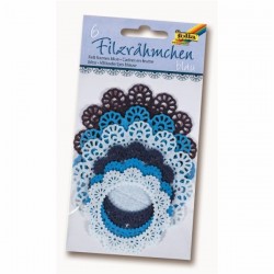 ΔΑΝΤΕΛΑ FOLIA ΣΤΡΟΓΓΥΛ. Φ 7-10cm  ΣΕΤ 6τεμ. ΜΠΛΕ