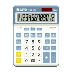 ΚΟΜΠΙΟΥΤΕΡ ELEVEN  CDC 120-WH/CY ΛΕΥΚΟ-ΣΙΕΛ (12 ψηφία) 206x155x35mm