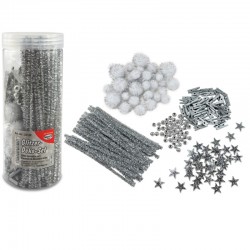 ΔΙΑΚΟΣΜΗΤΙΚΑ ΧΡΙΣΤΟΥΓΕΝΝΩΝ ΣΕΤ ΒΑΖΟ GLITTER ΑΣΗΜΙ