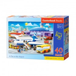 PUZZLE  CASTORLAND 40τεμ. MAXI A day at the Airport (590x400mm)