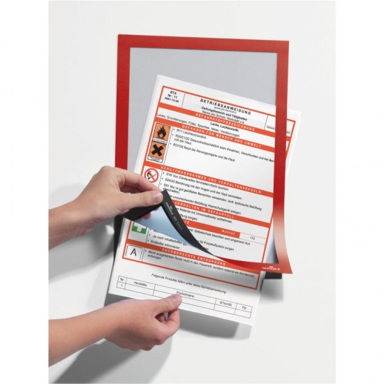 ΠΛΑΙΣΙΟ ΑΝΑΚΟΙΝΩΣΕΩΝ DURABLE DURAFRAME ΜΑΓΝΗΤΙΚΟ ΔΙΠΛΟ ΑΥΤΟΚ/ΤΟ Α4 ΣΕΤ 2τεμ. ΚΟΚΚΙΝΟ