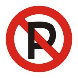 ΣΗΜΑ ΑΥΤΟΚΟΛΛΗΤΟ ΜΗ ΠΑΡΚΑΡΕΤΕ ΣΤΡΟΓΓΥΛΟ 15x15cm