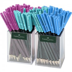 ΜΟΛΥΒΙΑ F.CASTELL GRIP ΣΚΕΤΑ ΔΙΧΡΩΜΑ ΜΑΥΡΟ (stand 144 τεμ.)