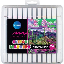 ΜΑΡΚΑΔΟΡΟΙ CENTRUM SKETCH MARKERS (dual tip) ΣΕΤ 24χρωμ.