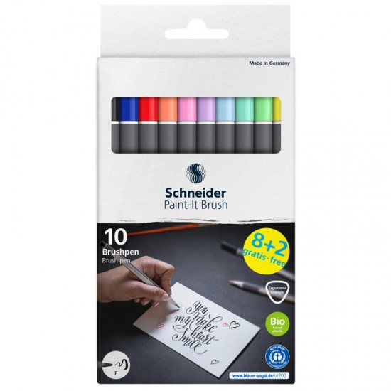 ΜΑΡΚΑΔΟΡΟΙ SCHNEIDER PAINT-IT BRUSH 070 ΣΕΤ 8+2 FREE