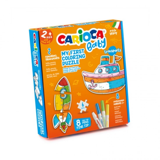ΣΕΤ ΖΩΓΡΑΦΙΚΗΣ CARIOCA BABY COLORING PUZZLE TRANSPORTS