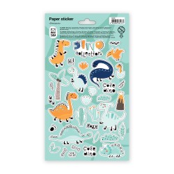 ΑΥΤΟΚΟΛΛΗΤΑ MESHU DINOSAURS  (πακέτο 10 καρτέλες12χ21)