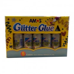 ΧΡΥΣΟΚΟΛΛΕΣ AMOS 120ml ΑΣΗΜΙ ΣΕΤ 5 τεμ.