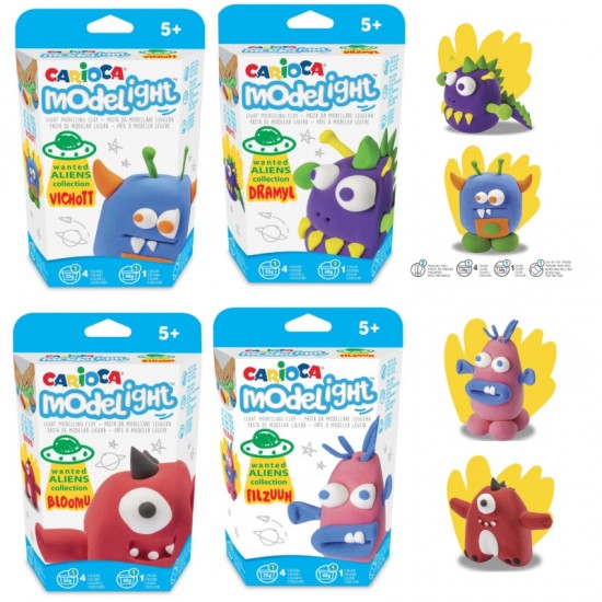 ΠΗΛΟΣ CARIOCA  MODELIGHT ΣΕΤ ALIENS PLANET