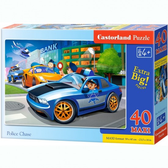 PUZZLE  CASTORLAND 40τεμ. MAXI Police Chase (590x400mm)