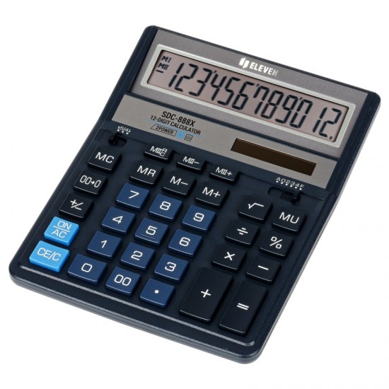 ΚΟΜΠΙΟΥΤΕΡ ELEVEN SDC 888-XBL (12ψηφία) ΜΠΛΕ 203x158x31mm
