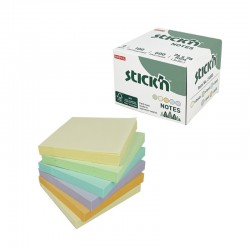 ΧΑΡΤΑΚΙΑ Stick'N RECYCLED 76Χ76 100Φ (πακέτο 6 τεμ /6 χρωμ)