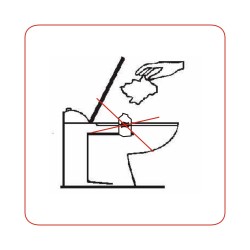 ΣΗΜΑ ΑΥΤΟΚΟΛΛΗΤΟ ΜΗ ΡΙΧΝΕΤΕ ΧΑΡΤΙΑ ΣΤΗ ΛΕΚΑΝΗ 14x14cm