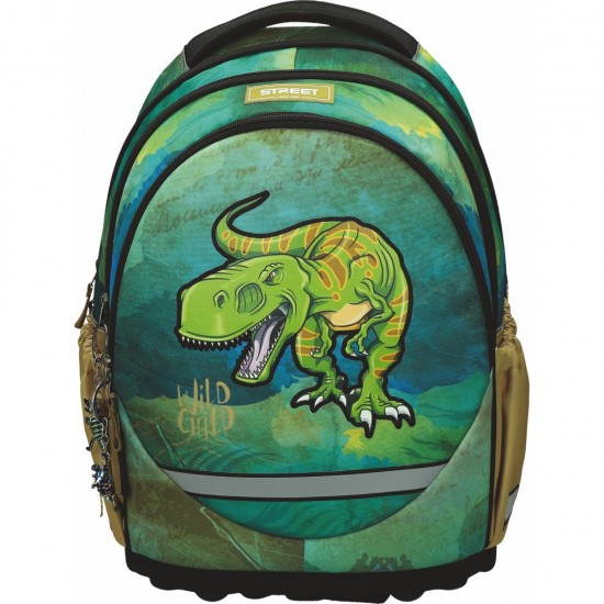 ΤΣΑΝΤΑ ΣΧΟΛΙΚΗ STREET DINOSAUR 31x16x43cm (με εργονομική πλάτη air system και σκληρό πάτο)