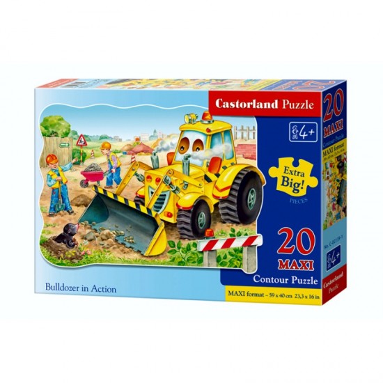 PUZZLE  CASTORLAND 20τεμ. MAXI Bulldozer in action (590x400mm)