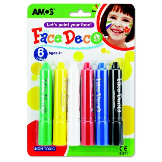 ΚΡΑΓΙΟΝ ΜΑΚΙΓΙΑΖ ΠΡΟΣΩΠΟΥ AMOS FACE DECO ΣΕΤ 6 ΧΡΩΜ.ΜΠΛΙΣΤΕΡ