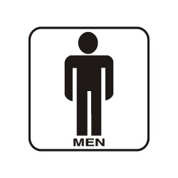 ΣΗΜΑ ΑΥΤΟΚΟΛΛΗΤΟ MEN ΜΑΥΡΟ 9,5x9.5cm