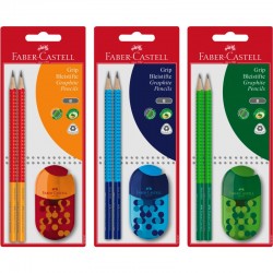 ΣΕΤ FABER CASTELL GRIP 2 ΜΟΛΥΒΙΑ + ΞΥΣΤΡΑ MOTIVO