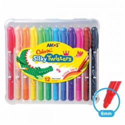 ΚΡΑΓΙΟΝ ΚΕΡΙΝΑ AMOS SILKY TWISTER ΣΕΤ 12 ΧΡΩΜ.