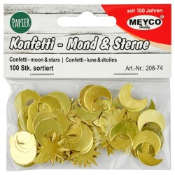 ΔΙΑΚΟΣΜΗΤΙΚΑ ΧΑΡΤΙΝΑ ΑΣΤΕΡΙΑ-ΦΕΓΓΑΡΙΑ ΜΕΤΑΛΙΖΕ ΧΡΥΣΑ Φ1,5-1,8mm 100τεμ.