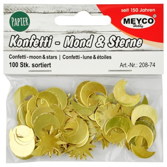 ΔΙΑΚΟΣΜΗΤΙΚΑ ΧΑΡΤΙΝΑ ΑΣΤΕΡΙΑ-ΦΕΓΓΑΡΙΑ ΜΕΤΑΛΙΖΕ ΧΡΥΣΑ Φ1,5-1,8mm 100τεμ.