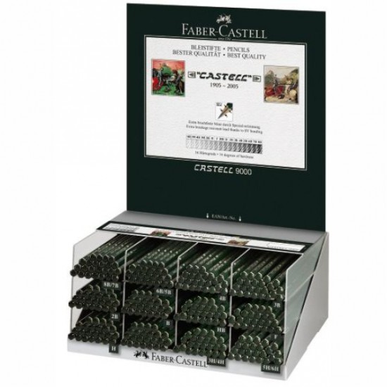 ΜΟΛΥΒΙΑ FABER CASTELL ΣΧΕΔΙΟΥ 9000 (stand 288τεμ.) 16 σκληρότητες