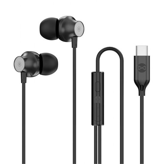 ΑΚΟΥΣΤΙΚΑ EARPHONE TYPE C FOREVER EP-02 BLACK