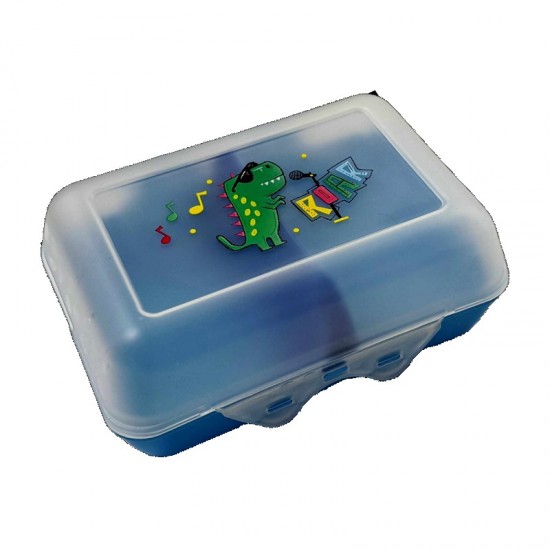 ΦΑΓΗΤΟΔΟΧΕΙΟ ΠΛΑΣΤΙΚΟ ΜΠΛΕ ΔΙΑΦΑΝΕΣ ROAR 850ml (165x120x70 mm)