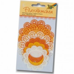 ΔΑΝΤΕΛΑ FOLIA ΣΤΡΟΓΓΥΛ. Φ 7-10cm  ΣΕΤ 6τεμ. ΚΙΤΡΙΝΗ