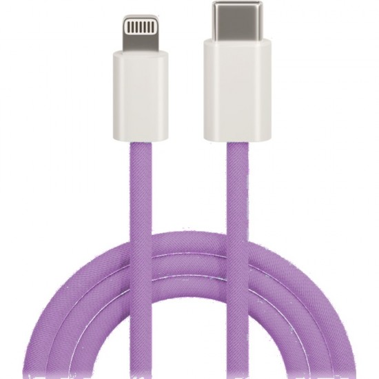 ΚΑΛΩΔΙΟ MAXLIFE USB C-LIGHTNING 20W PURPLE 1m