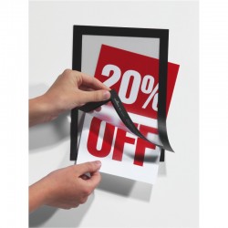 ΠΛΑΙΣΙΟ ΑΝΑΚΟΙΝΩΣΕΩΝ DURABLE DURAFRAME ΜΑΓΝΗΤΙΚΟ ΔΙΠΛΟ ΑΥΤΟΚ/ΤΟ  Α5 ΣΕΤ 2τεμ. ΜΑΥΡΟ