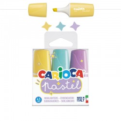 ΜΑΡΚΑΔΟΡΟΙ CARIOCA ΥΠΟΓΡΑΜΜΙΣΗΣ PASTEL ΜΙΝΙ ΣΕΤ 3τεμ.