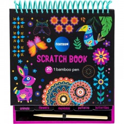 ΒΙΒΛΙΑ ΖΩΓΡΑΦΙΚΗΣ CENTRUM SCRATCH BOOK MANDALAS( 20 sheets+1 bamboo pen)