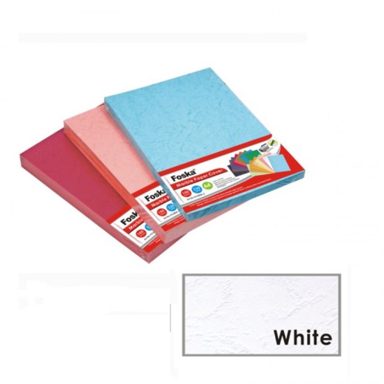 ΒΙΒΛΙΟΔΕΣΙΑΣ ΕΞΩΦΥΛΛΑ FOSKA Α4 ΤΥΠΟΥ LEATHER 210gr ΛΕΥΚΟ