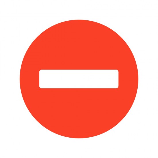 ΣΗΜΑ ΑΥΤΟΚΟΛΛΗΤΟ ΠΑΥΛΑ ΚΟΚΚΙΝΟ 10x10cm