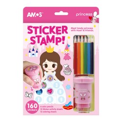 ΒΙΒΛΙΑ ΖΩΓΡΑΦΙΚΗΣ AMOS STICKER STAMP PRINCESS