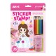 ΒΙΒΛΙΑ ΖΩΓΡΑΦΙΚΗΣ AMOS STICKER STAMP PRINCESS