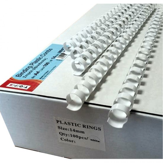 ΣΠΙΡΑΛ ΒΙΒΛΙΟΔΕΣΙΑΣ ΠΛΑΣΤΙΚΑ Νο 22 ΛΕΥΚΑ  (κουτί 50τεμ.)